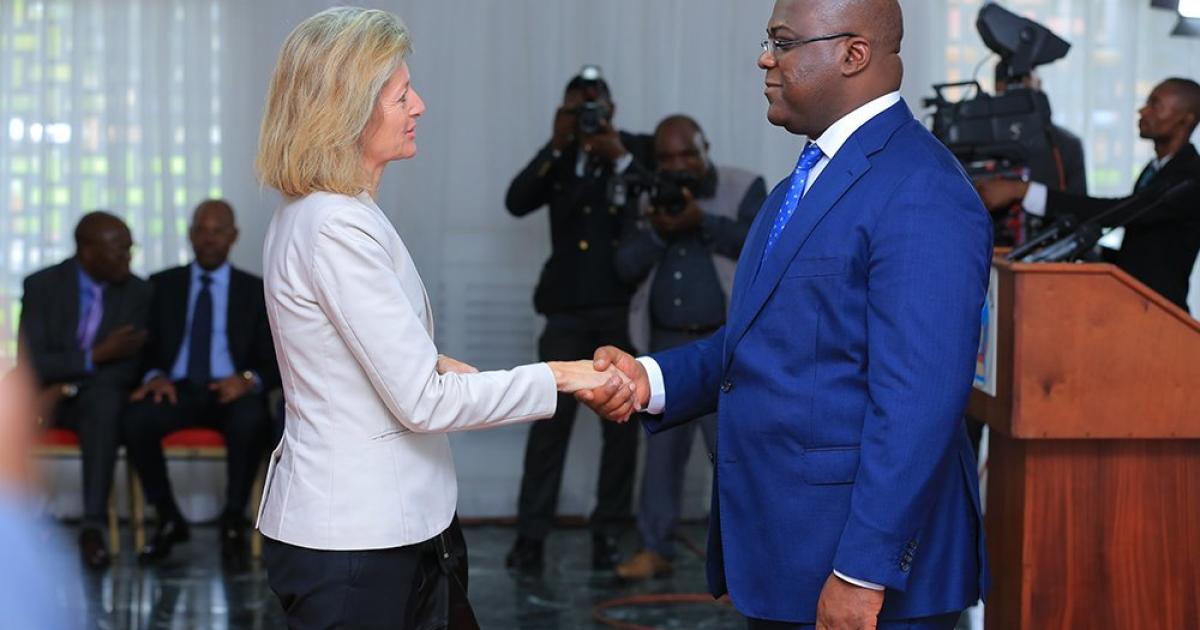 Le président Félix Tshisekedi lors de la cérémonie d'échange de voeux avec les diplomates  accrédités à Kinshasa/Ph Présidence de la République