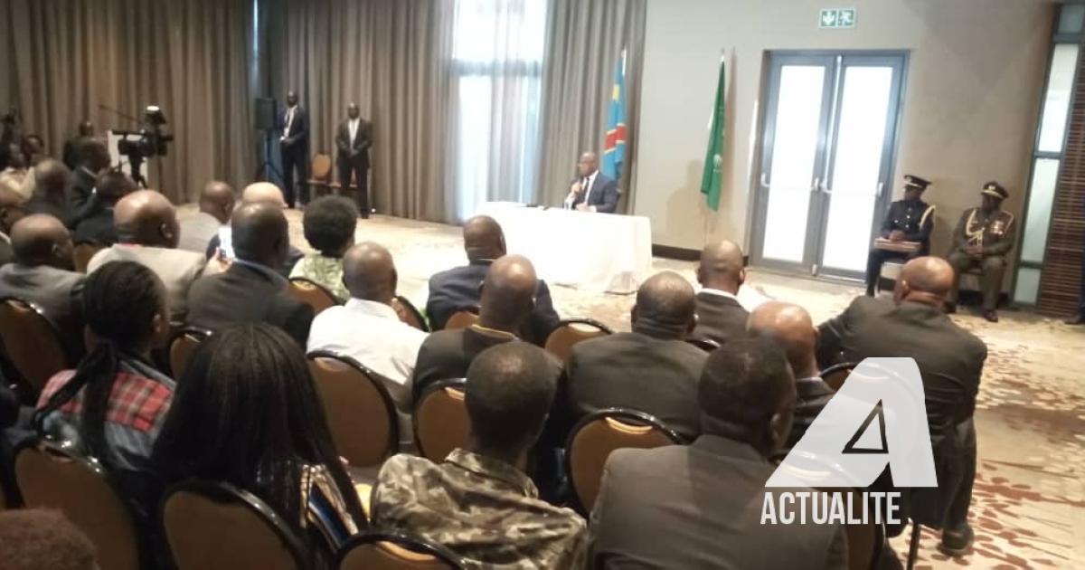 Rencontre ce mercredi 27 février 2019 entre le président Félix Tshsiekedi et les congolais à Windhoek (Namibie)/Ph Stanis Bujakera Tshiamala ACTUALITE.CD