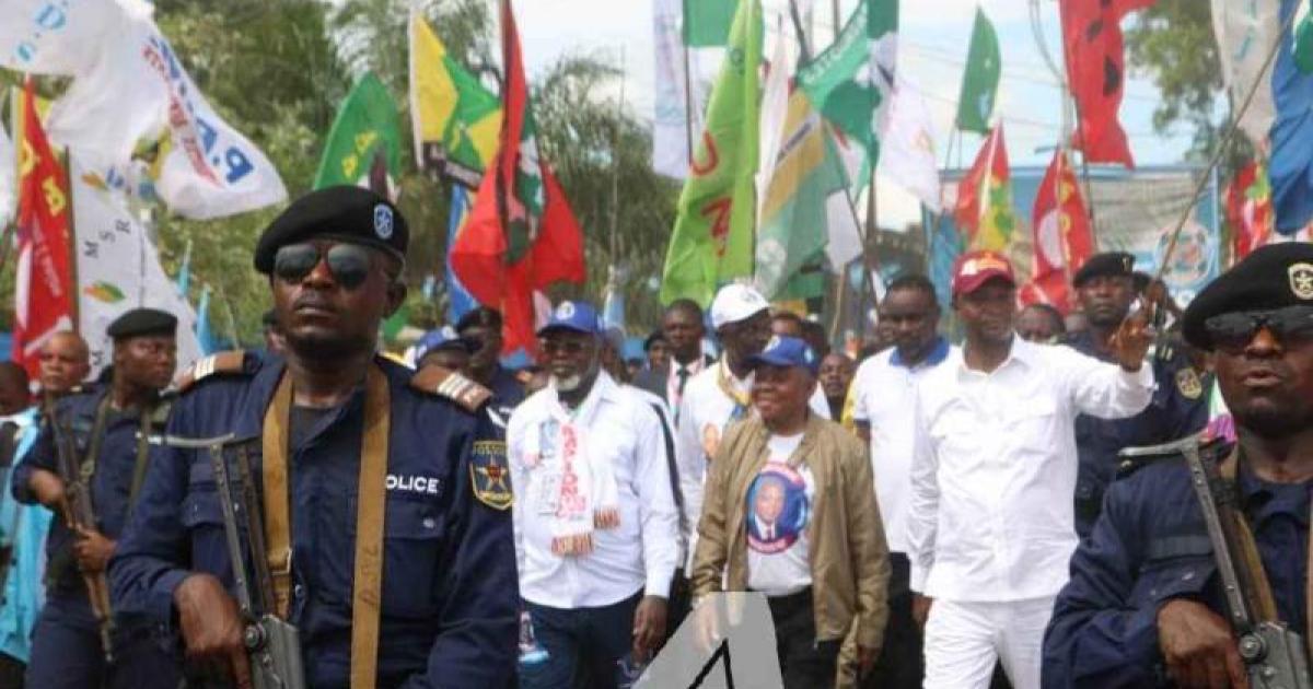 Illustration/Le candidat président Ramazani Shaday arrivé ce samedi 14 décembre 2018 à Kindu.