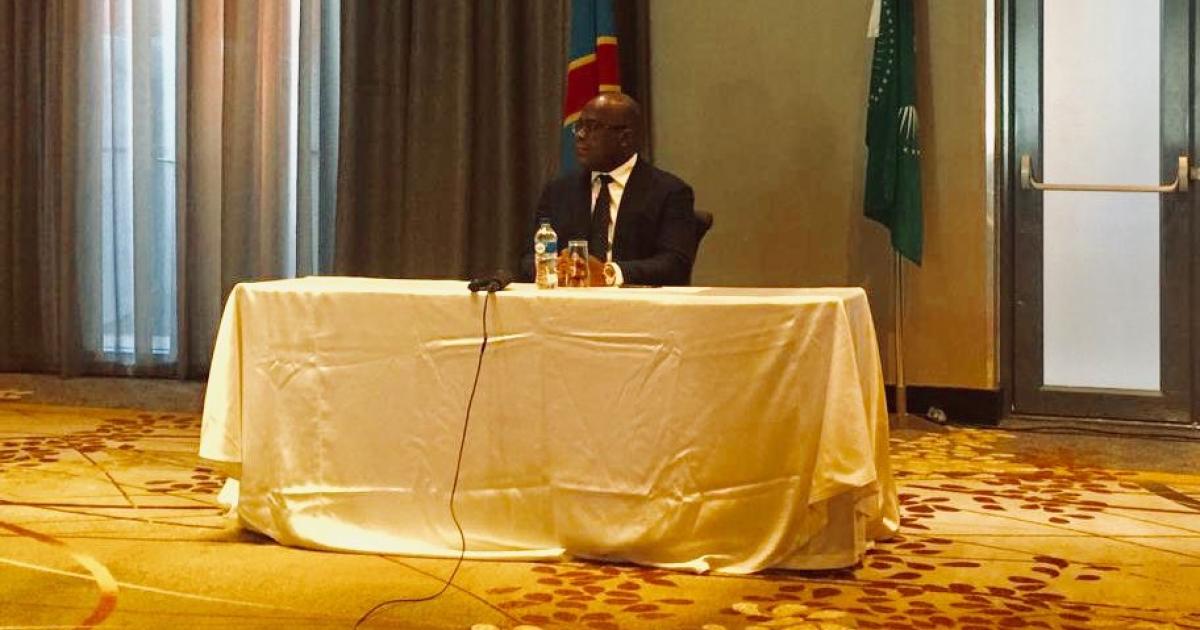 Le président Félix Tshisekedi lors de la rencontre le mercredi 27 février 2019 avec les congolais vivant en Namibie/Ph Présidence de la république 