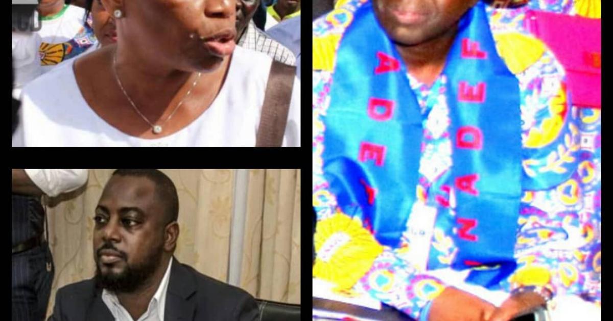 Eve Bazaiba, Zoé Kabila et Christian Mwando, candidats gouverneurs de province.