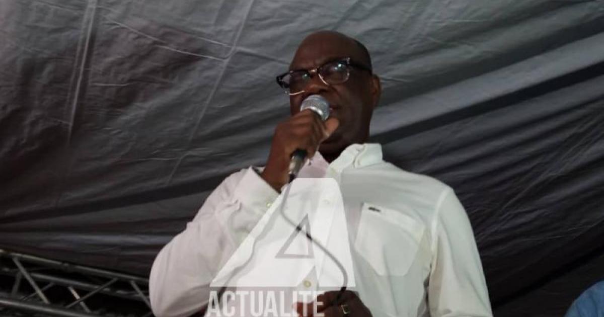 Kin Key Mulumba lors d'une adresse au siège de l'UDPS.
