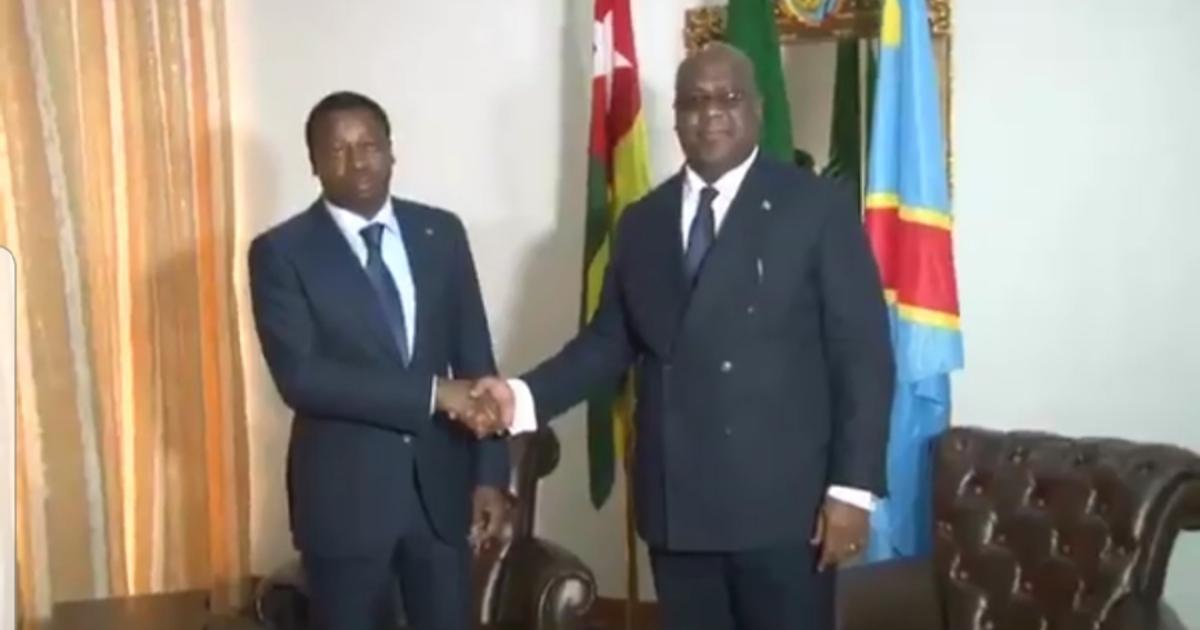 Le président togolais et son homologue congolais  / Capture d'écran 