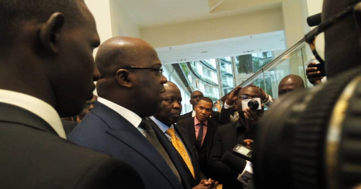 Félix Tshisekedi au cours d'une interview aux médias congolais à Kigali/Ph Jonathan Kombi