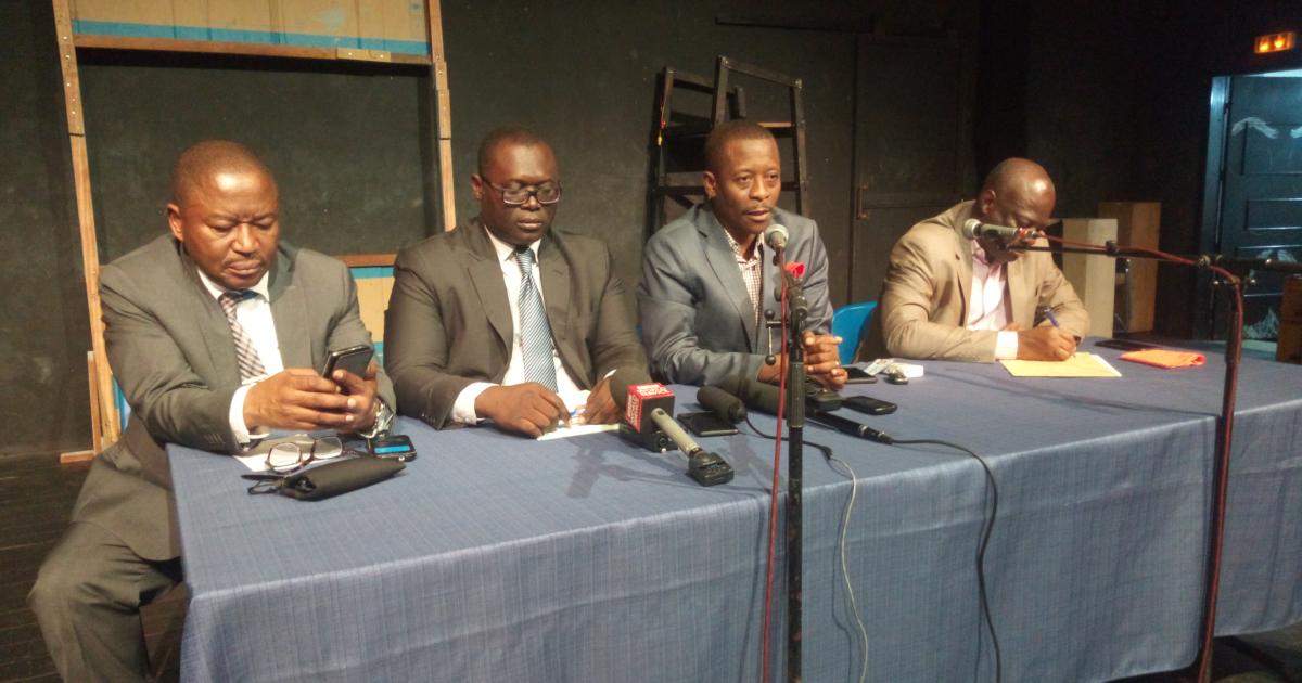 Les membres de la FIDH en conférence de presse à Kinshasa/Ph. Fonseca Mansianga ACTUALITE.CD