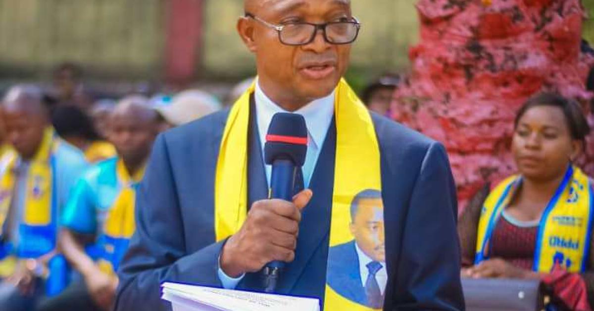 Ramazani Shadary lors de la présentation samedi 2 Mars 2019 àau siege du PPRD / Ph . Droits tiers 