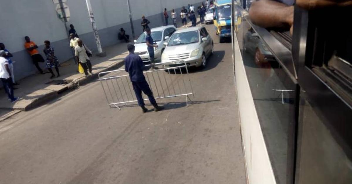 checkpoint de la Police à Kinshasa 