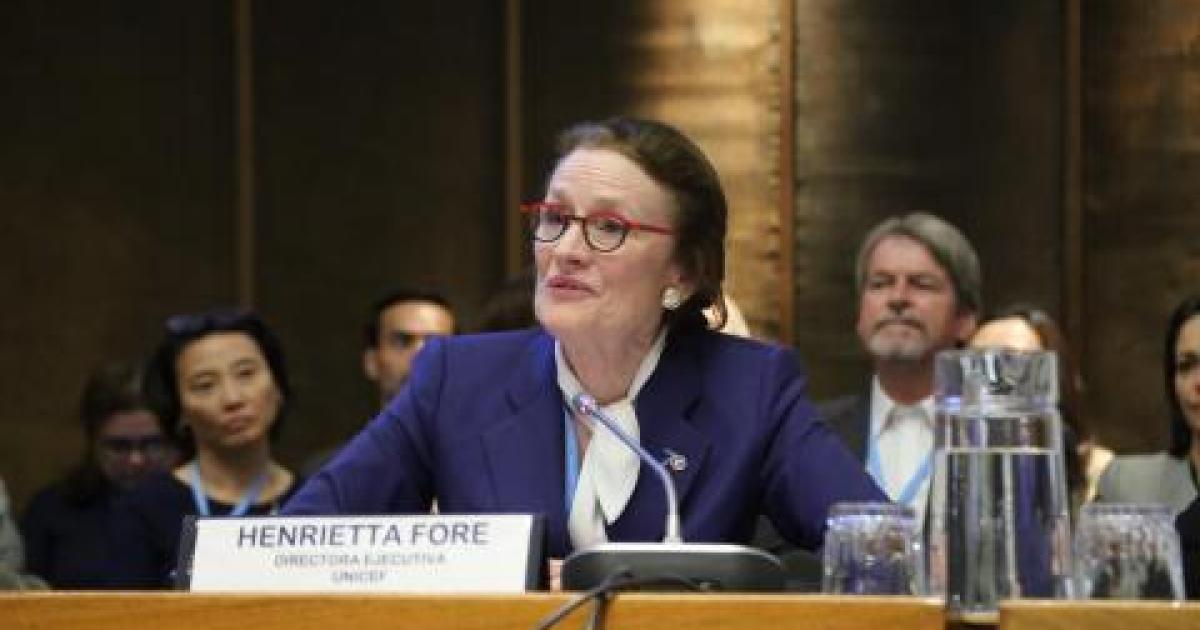 la Directrice générale de l’UNICEF Henrietta F. Fore 