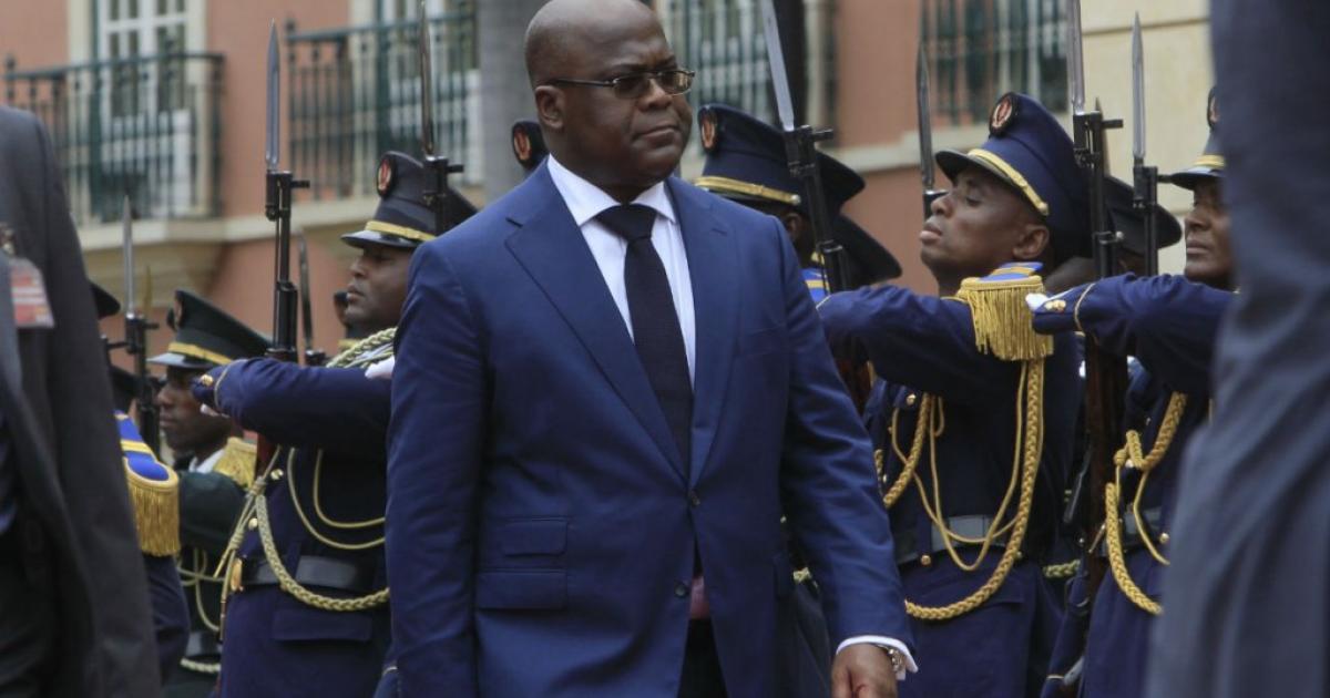 Le président de la République démocratique du Congo, Félix Tshisekedi, lors d'une visite officielle à Luanda, le 5 février 2019 / Droits tiers 