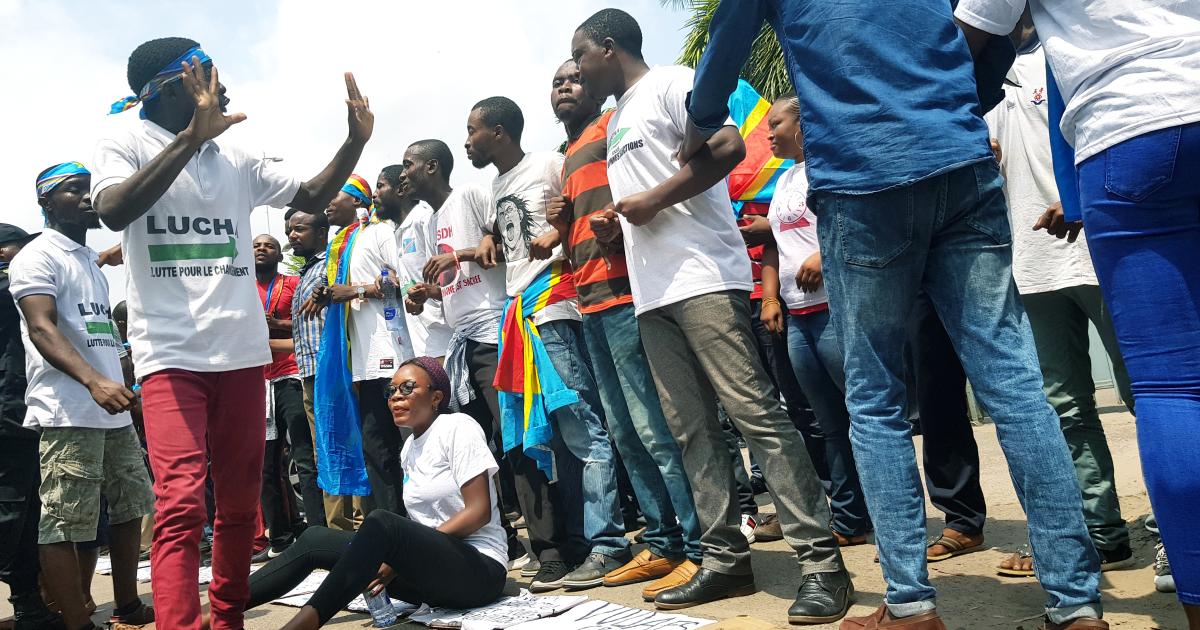 Des militants Lucha en action / Ph. Christine Tshibuyi 