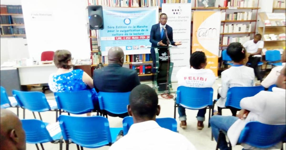 Professeurs, journalistes, écrivains incitent à la lecture à l'occasion de la journée mondiale du livre le 23 avril 2019 au centre Wallonie Bruxelles Kinshasa