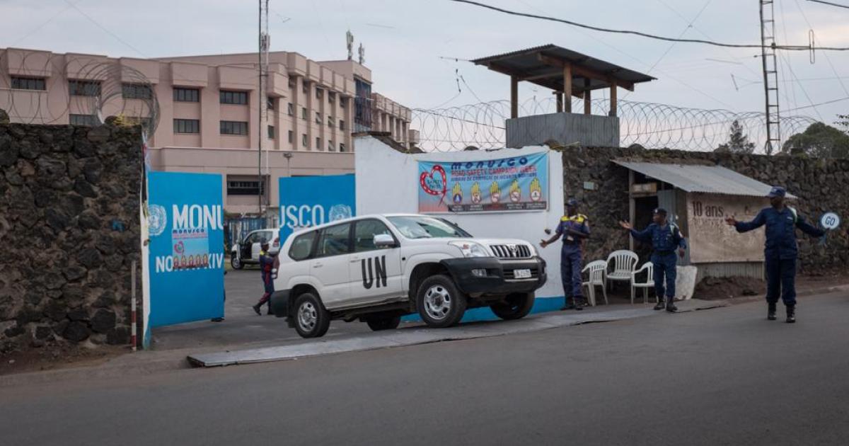 Entrée du quartier général de la Monusco à Goma