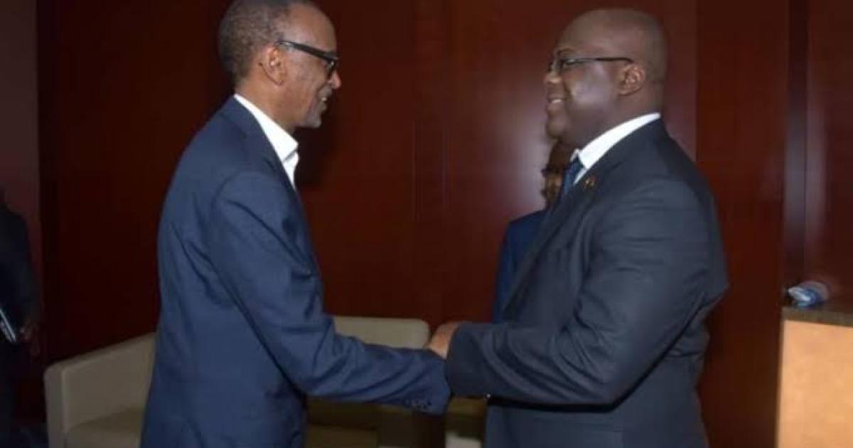 Paul Kagame et Félix Tshisekedi au palais présidentiel du Rwanda/Ph présidence rwandaise