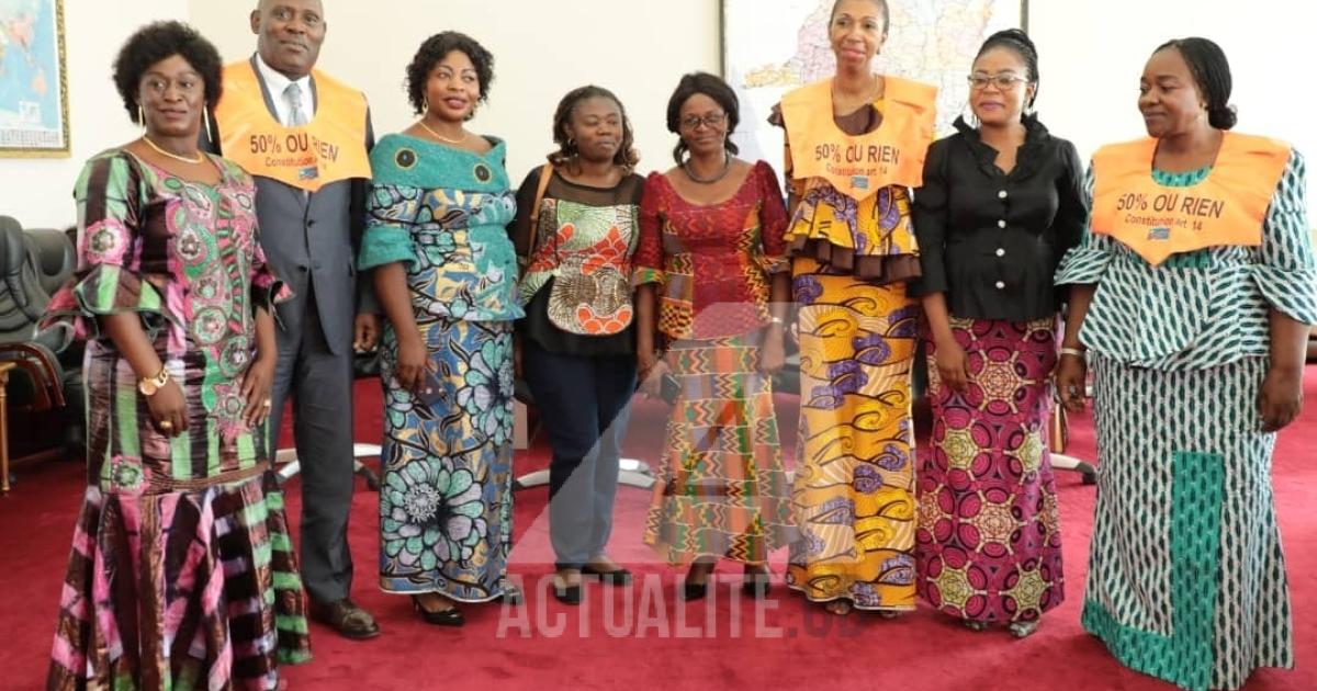 Délegation des femmes du Sud Kivu et Mme Jeannine Mabunda