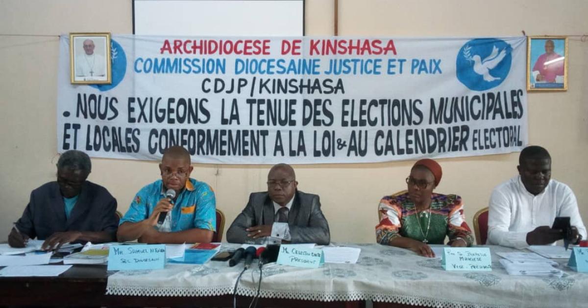 Point de presse de la commission Justice et Paix / Ph . Christine Tshibuyi