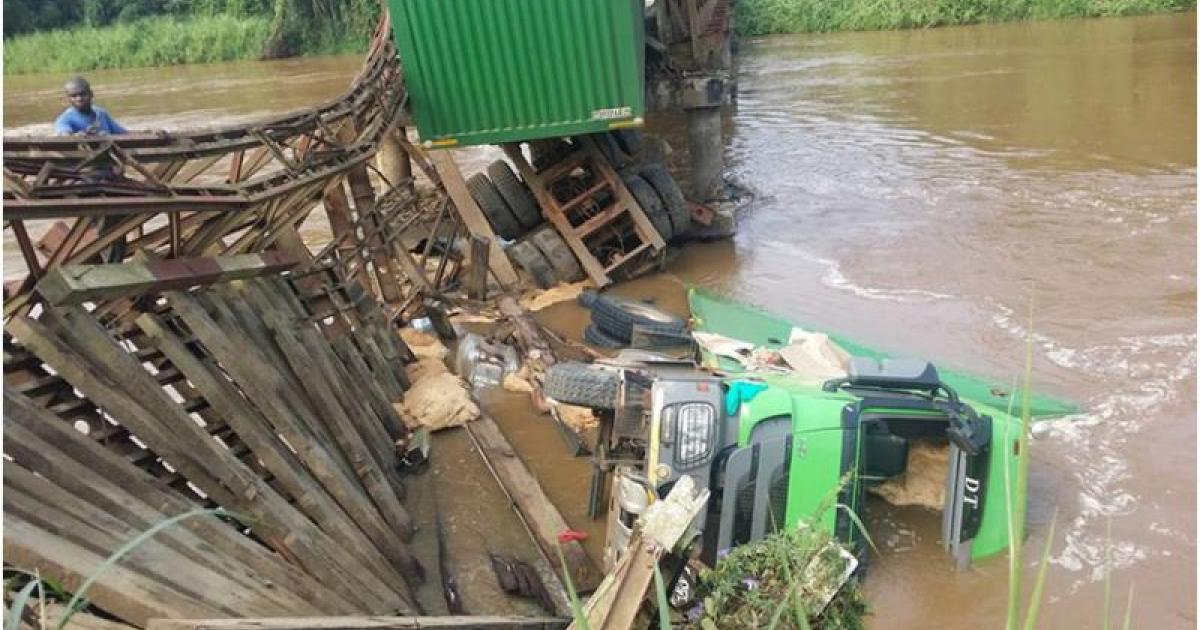 Pont Semuliki effondré en décembre 2018/Ph droits tiers