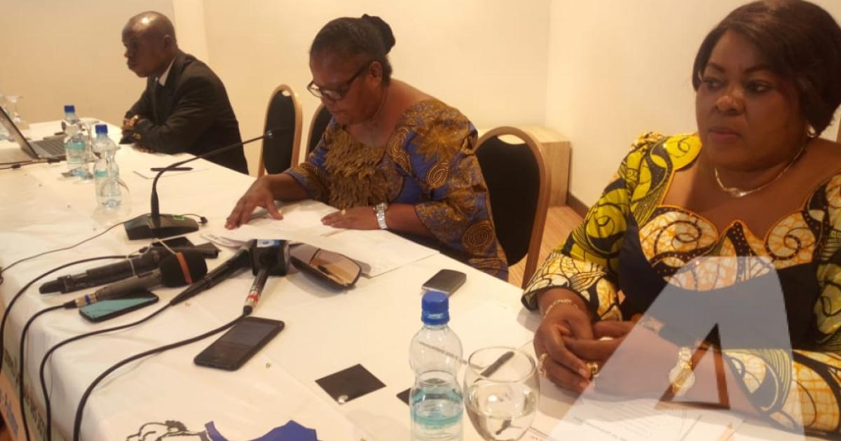 Les membres du CAFCO lors de la présentation du rapport final. Ph/Fonseca Mansianga