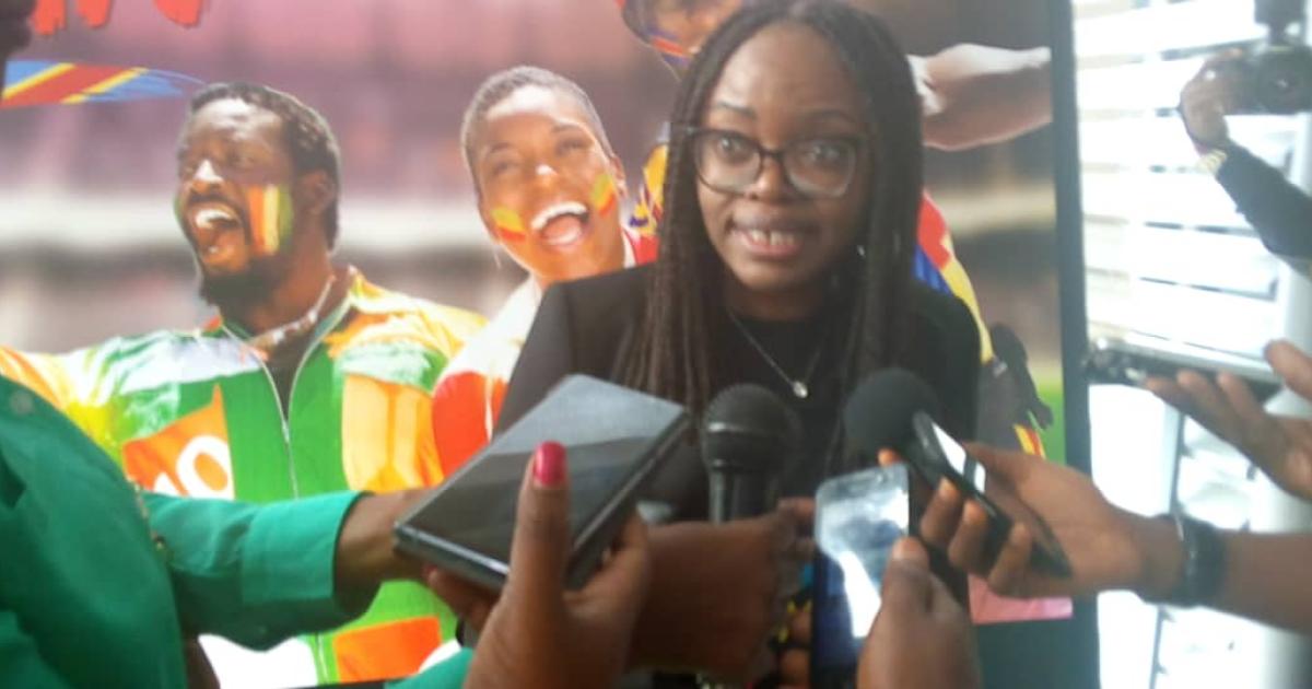 Mireille Kabamba directrice générale Canal+ RDC au cours d’un point de presse