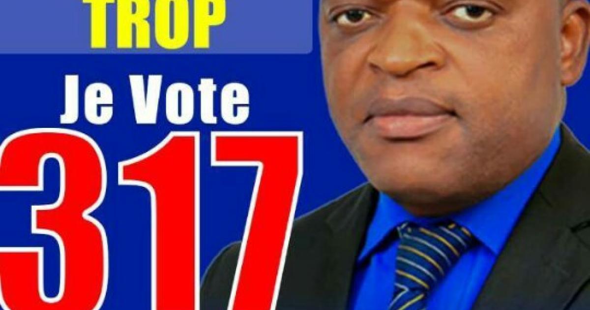 Affiche du candidat député Louis D'or Balekelayi lors de la campagne électorale