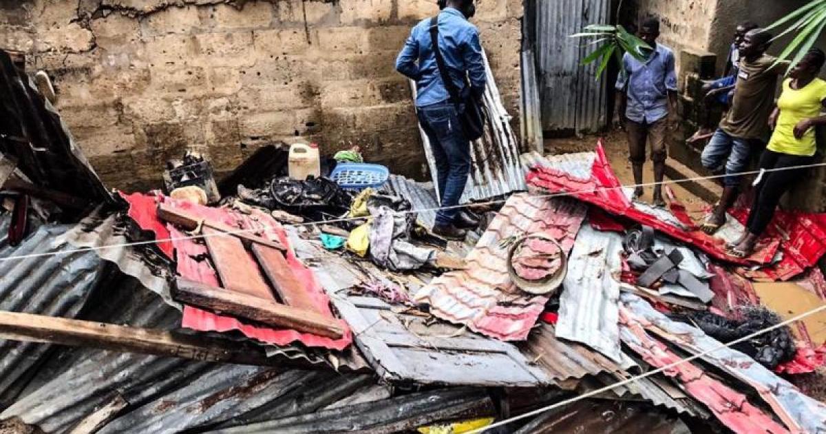 Maison détruite par les pluies diluviennes