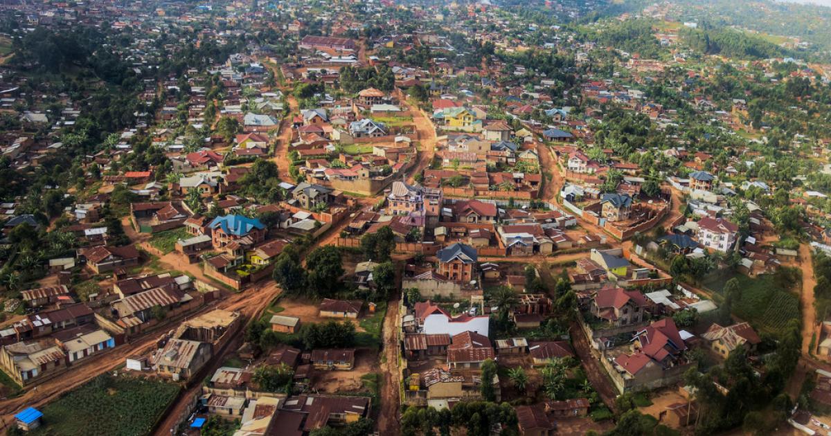 Vue aérienne de Butembo, en République démocratique du Congo. Le 19 avril 2019