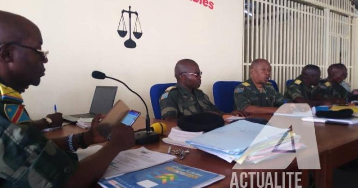 Illustrtaion/audience du procès du chef de guerre Cheka devant la cour militaire à Goma/Ph ACTUALITE.CD