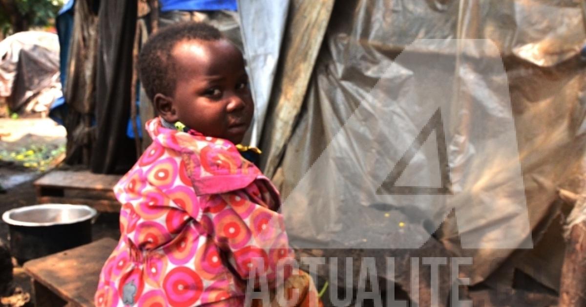 Un bébé dans un camp des déplacés à Kiwanja au Nord-Kivu/Ph ACTUALITE.CD