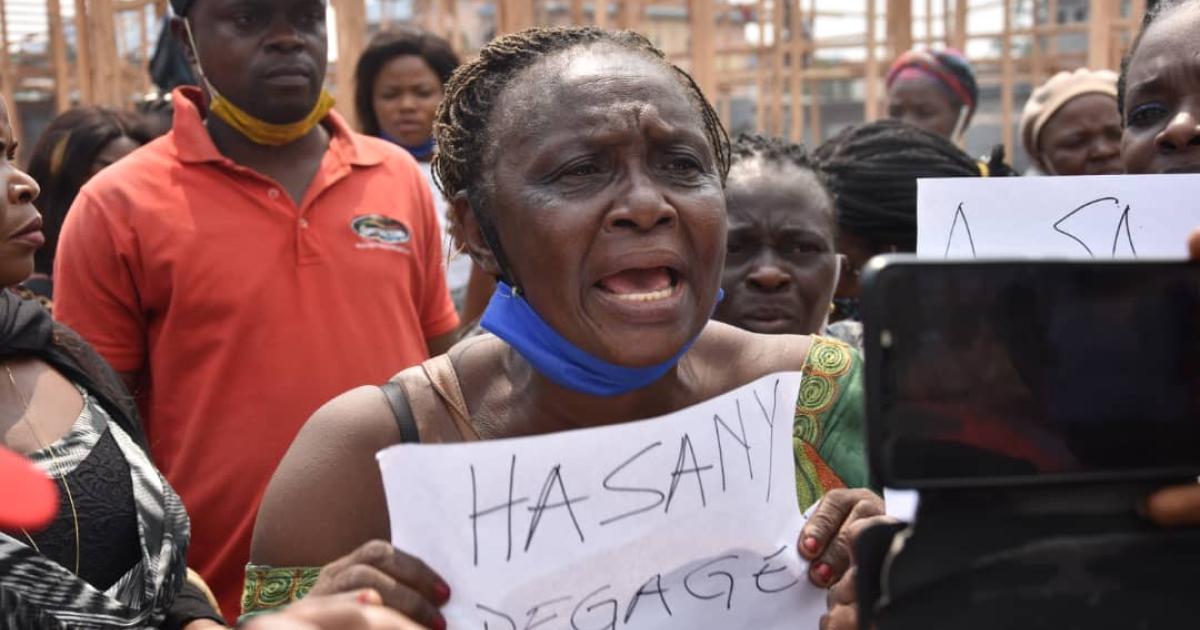 Une vendeuse du Marché centrale de Kinshasa