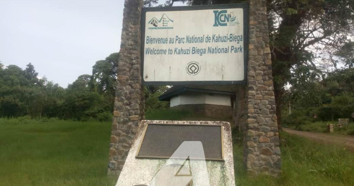 Pancarte à l'entrée du parc national de Kahuzi Biega/Ph Justin Mwamba ACTUALITE.CD