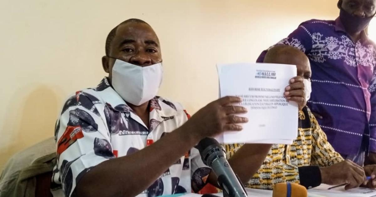 Jonas Tshiombela, coordonnateur national de la nouvelle société civile congolaise
