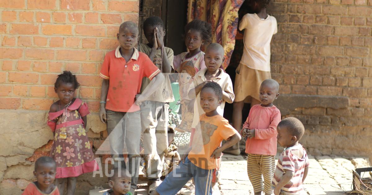 Les enfants dans le village Shilatembo (Haut-Katanha). Ph. Fonseca Mansianga ACTUALITE.CD