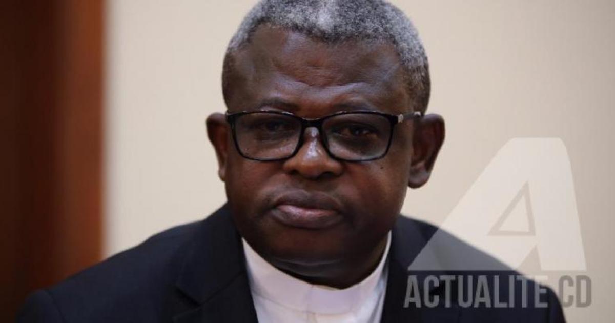 L'abbé Donatien Nshole Babula, secrétaire général de la Conférence Épiscopale Nationale du Congo (CENCO). Ph. ACTUALITE.CD.