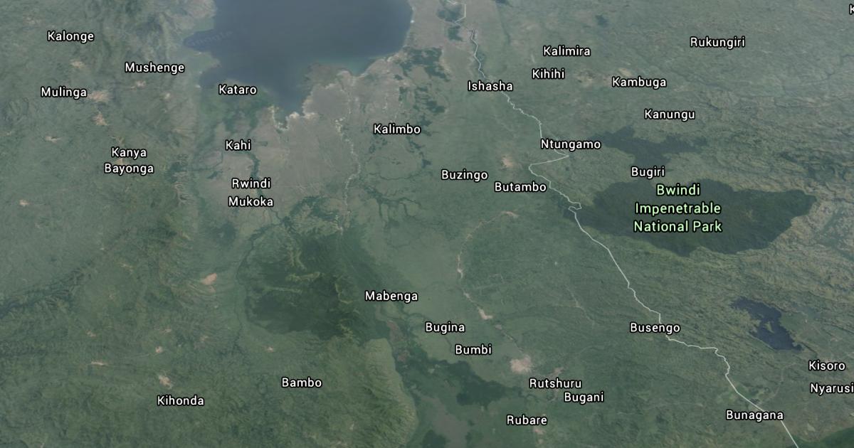Une carte de Rutshuru 