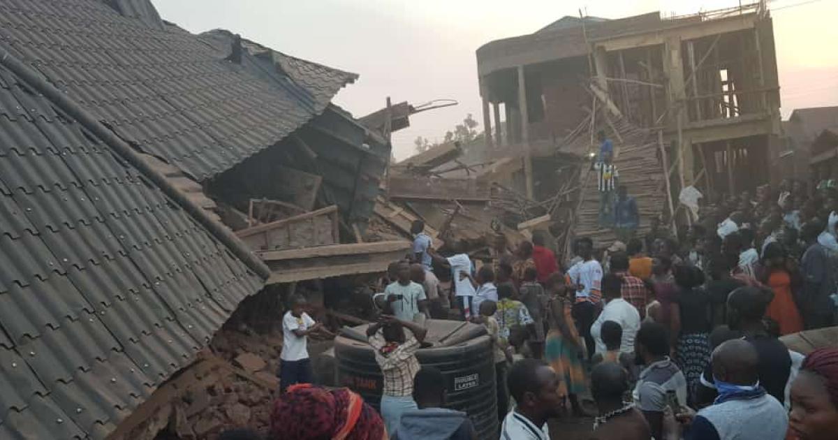 Bâtisse écroulée au u quartier Majengo à Kasindi (Beni territoire)