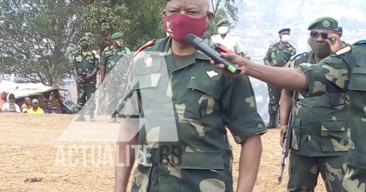 Le chef d'Etat-major des forces terrestres, le Général-major Isidore Kaumba. Ph/Actualite.cd