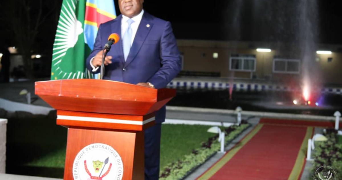 Le président Félix Tshisekedi lors de son discours à la nation à l'occasion du 60e anniversaire de l'indépendance de la RDC/Ph Présidence