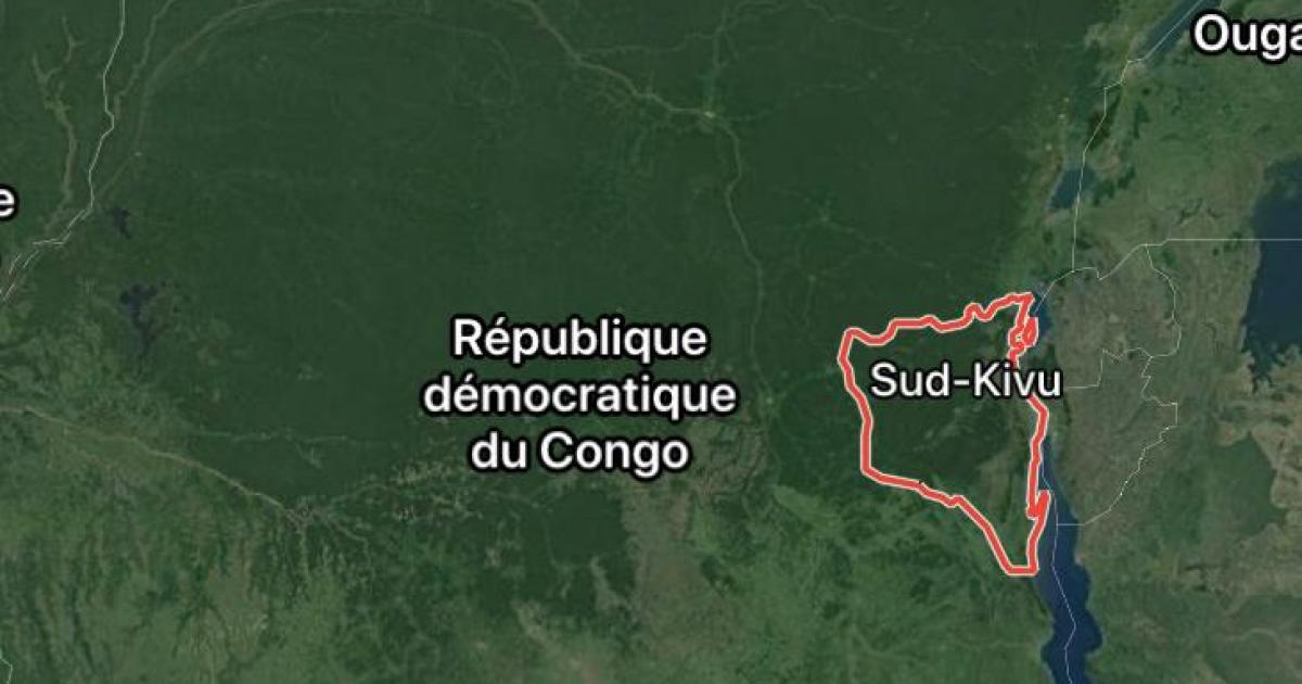 La carte du Sud-Kivu. 