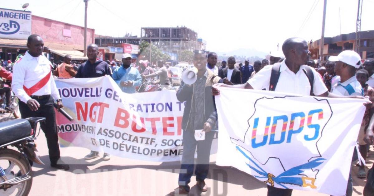 La marche de l'UDPS à Butembo contre le choix de Ronsard Malonda à la CENI (photo ACTUALITE.CD)
