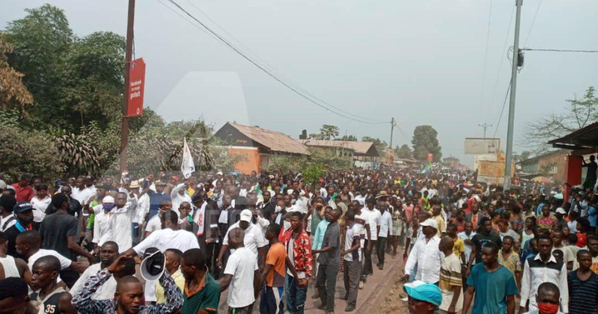 La marche de Lamuka à Kikwit ce lundi 13 juillet/Ph. ACTUALITE.CD