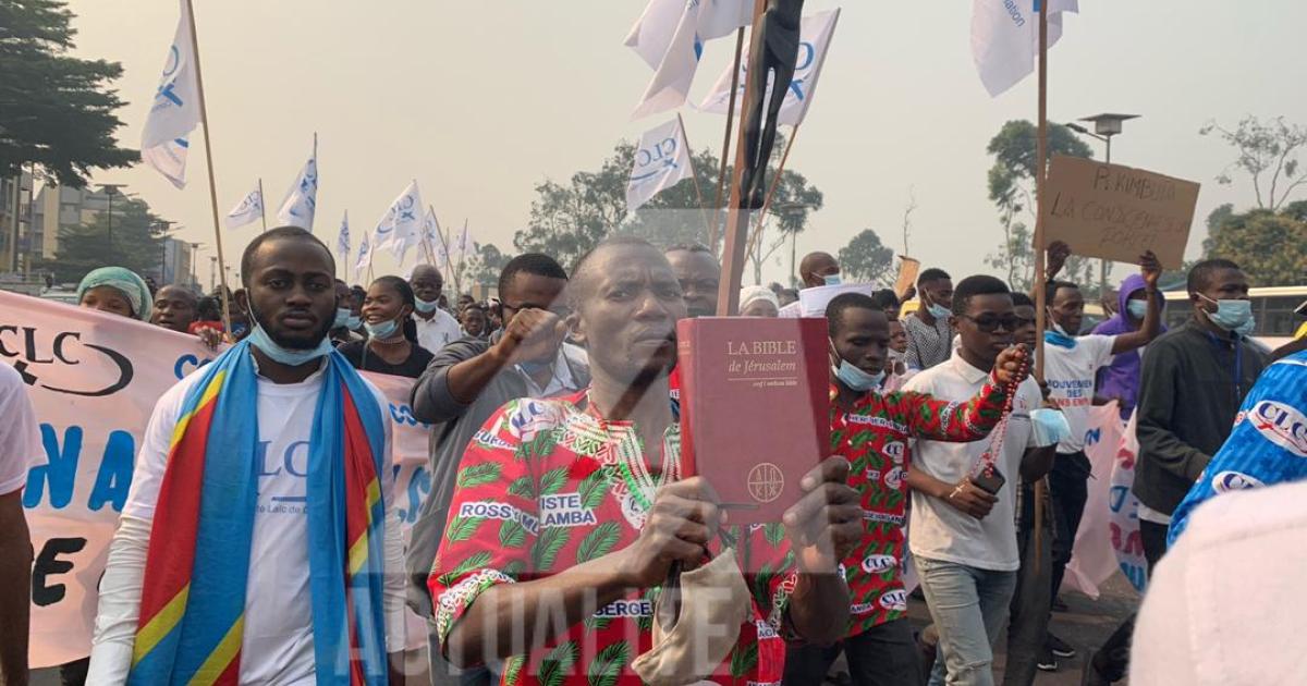 Des milliers des manifestants de la marche de CLC à Kinshasa/PH. ACTUALITE.CD