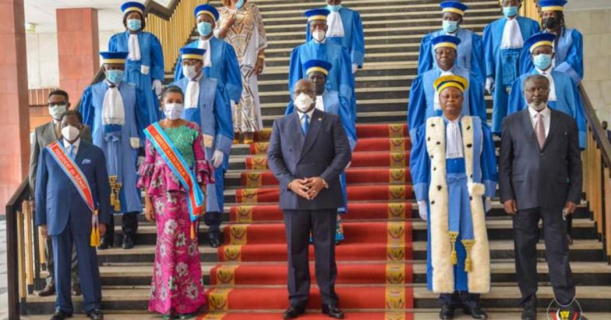 Le président Tshisekedi et avec quelques jueges
