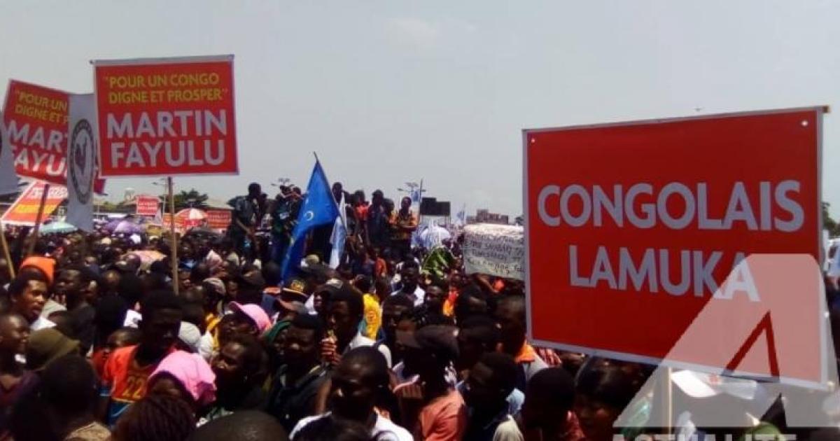 Une manifestation de Lamuka en 2018. Ph. ACTUALITE.CD