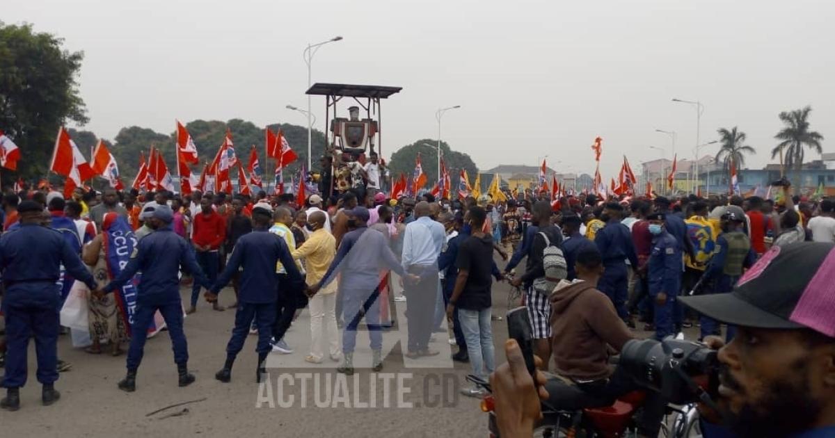 La marche du FCC ce jeudi 23 juillet à Kinshasa/Ph. ACTUALITE.CD
