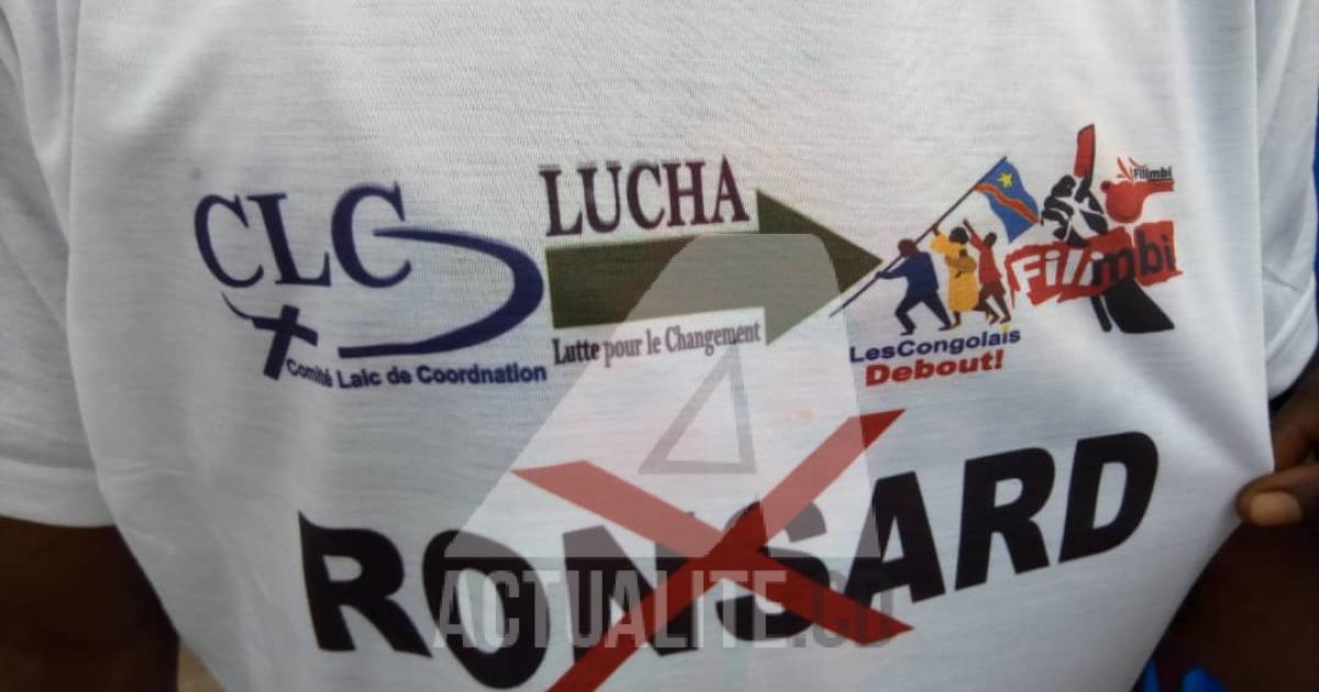 Un t-shirt d'un militant lors de la manifestation contre le choix de Ronsard Malonda comme président de la CENI/Ph ACTUALITE.CD
