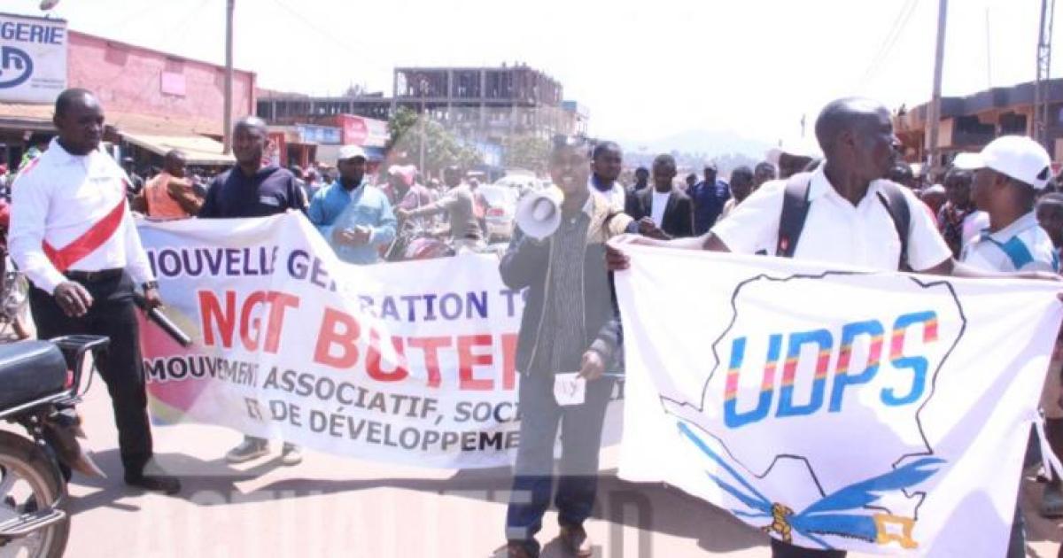La marche de l'UDPS à Butembo contre le choix de Ronsard Malonda à la CENI (photo ACTUALITE.CD)