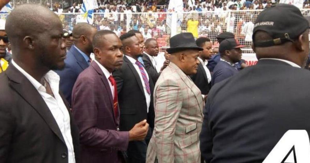 L'êveque Pascal Mukuna lors de l'anniversaire de l'UDPS au stade des Martyrs. Ph. ACTUALITE.CD