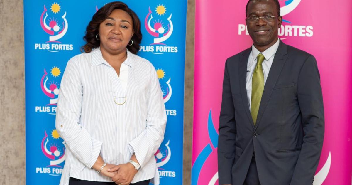 La Première Dame de la RDC, Denise Nyakeru Tshisekedi et le représentant résident intérimaire de la BAD en RDC, Monsieur Donatien Kouassi. Ph/Photo droits tiers