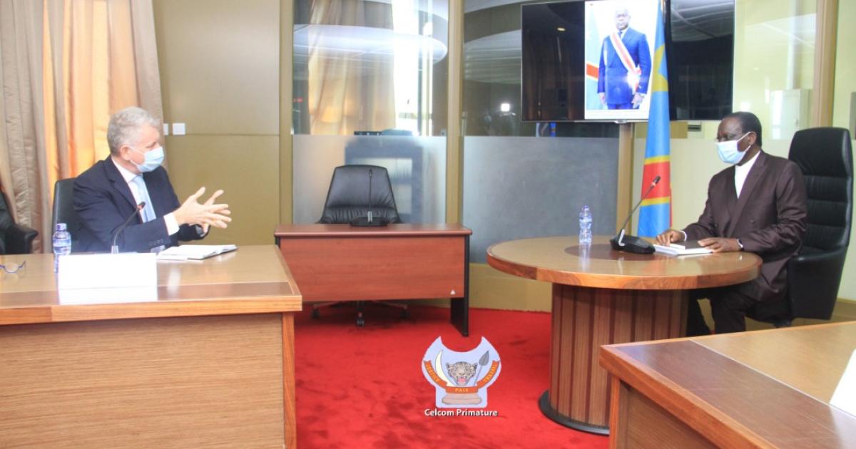 Le Premier ministre et l'Ambassadeur de l'Union Européenne en RDC. Ph/droits tiers