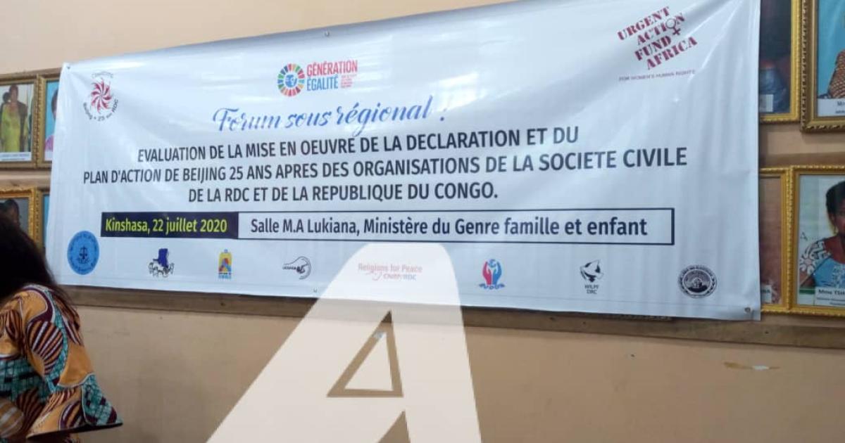 Coalition Beijing 25+ RDC : la société civile a déterminé les limites de ses actions