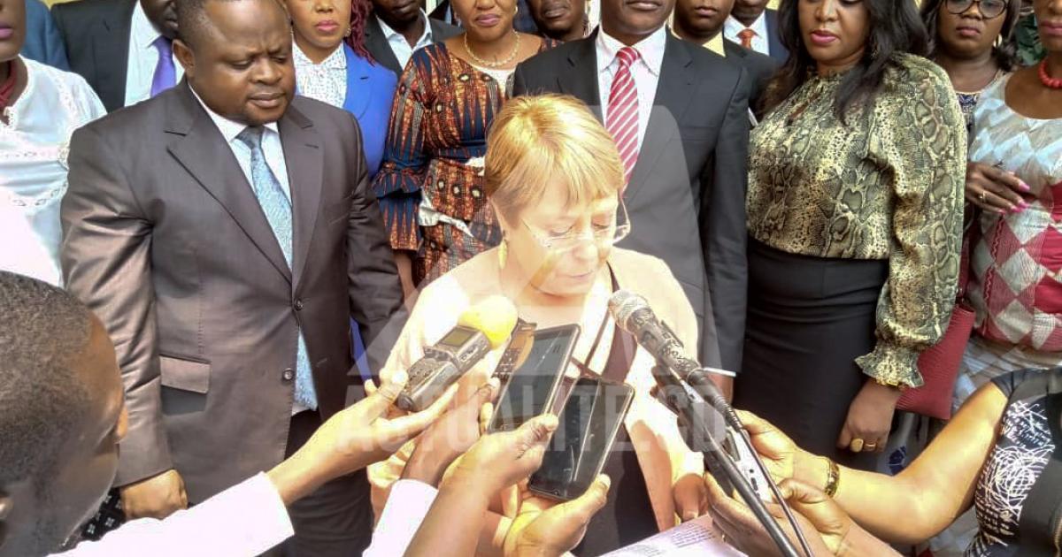 Michelle Bachelet, Haut-Commissaire aux droits de l'homme lors d'une visite à Bunia/Ph ACTUALITE.CD